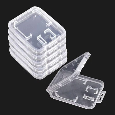20Pcs Micro SD SDHC Memory Card Case Holder Storage Hard Plastic Transparent NEW - Image 1 of 4