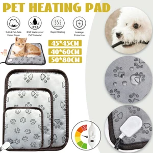 Adjustable Electric Pet Heating Pad Heater Warmer Mat Bed Blanket For Dog Cat - Picture 1 of 21