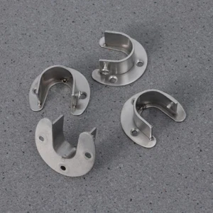 4 PCS Recess Brackets for Curtain Poles Heavy Duty Closet Socket Rod Wall - Picture 1 of 11