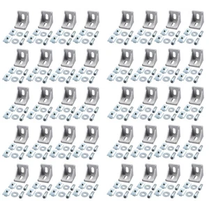 40x Befestigungs Eckwinkel 4040 Eckverbinder Winkel aus Aluminium für Aluprofil - Bild 1 von 12