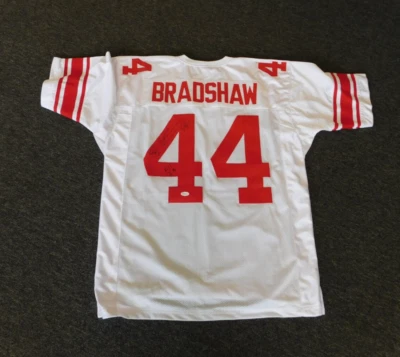 Camiseta personalizada autografada assinada Ahmad Bradshaw New York Giants XL adesivo JSA - Imagem 1 de 4
