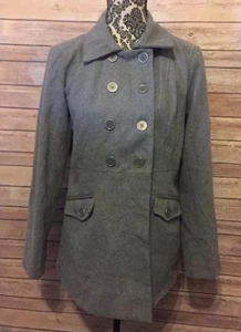 Paris Blues Women's Coat Sz L Wool Blend Gray Lined - Picture 1 of 12
