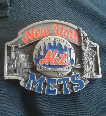 New York Mets Vintage Belt Buckle Limited Edition 1272 Of 10,000 Siskiyou Cover