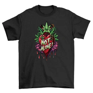 Weed Hemp_36 Heart Flower T-Shirt - Bring High Love Everywhere! Funny tee, Unise - Picture 1 of 46