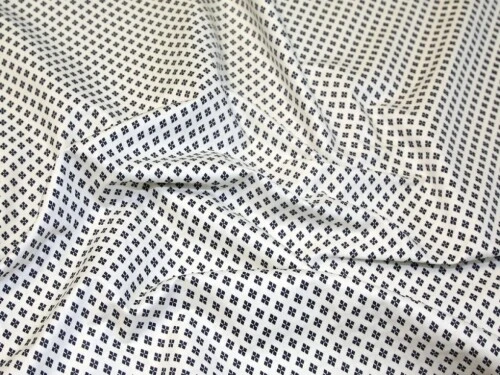 Camelot Fabrics 100% Cotton Poplin Fabric Navy on White - per metre - Image 1 of 1