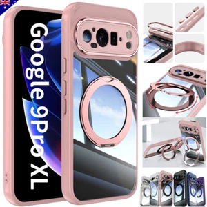 For Google Pixel 9 Pro XL 8A Shockproof Magsafe Rotating Ring Stand Case Cover - Picture 1 of 73