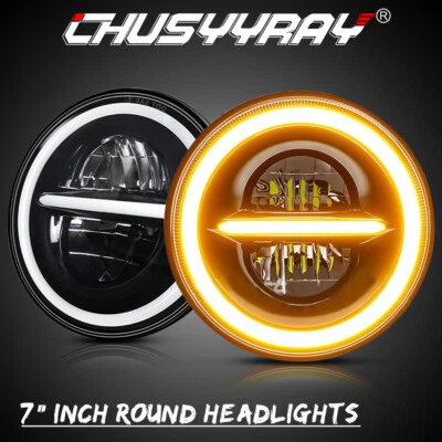 Fit Dodge D100 D200 D300 Pickup 7inch Round LED Headlights Hi/Lo Sealed Beam 2x - Image 1 of 4