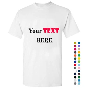 Personalised Customised Mens Custom Printed T-Shirt Text Printing Tee Top - Picture 1 of 12