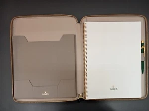 Porta Block Notes Rolex Pelle Tortora 33 x 26cm - Notepad Holder, Taupe Leather - Picture 1 of 3