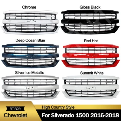 High Country Style Front Bumper Grille Fits 2016-2018 Chevrolet Silverado 1500 Foto 1 de 4