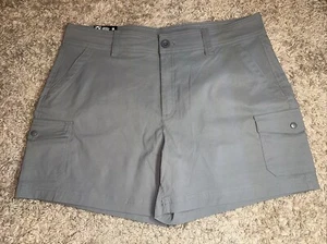 New Women's Eddie Bauer Cargo Pocket Shorts Gray Size 14 MSRP $59.99 - Picture 1 of 7