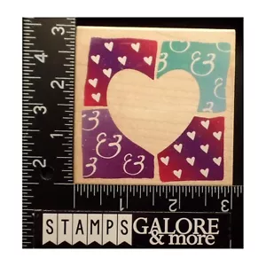 Stampendous Gummistempel Q070 HERZ QUADRAT LIEBE VALENTINSTAG #321 - Bild 1 von 2