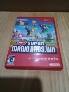 New Super Mario Bros. Wii Nintendo Wii Authentic Red Case No Manual! SEE PHOTOS! - Picture 1 of 4