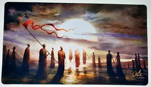 Alfombra de juego cosida Magic The Gathering Seb McKinnon ""Promise of Tomorrow"" firmada 302/1050 - Imagen 1 de 3