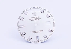 Rolex Day-Date Silver 8+2 Diamond dial for model 118239 FCD22258 - Picture 1 of 2