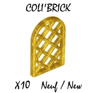 Lego 30046 - 10x Fenêtre Barreau Window 1x2x2 2/3 - Doré Pearl Gold - 30044 NEUF - Foto 1 di 1
