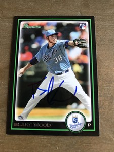 BLAKE WOOD Signed Autographed 2010 Bowman PAPER Baseball Card Auto Royals COA