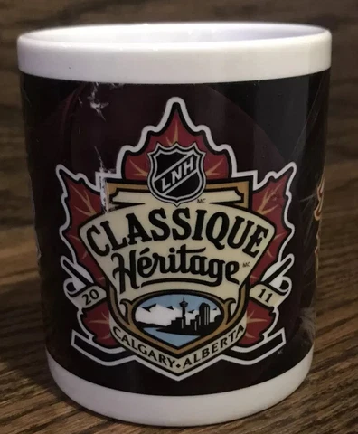 NHL classique Heritage Classic Calgary cup mug 3.5 by 3 in. Canadiens vs Flames Cover