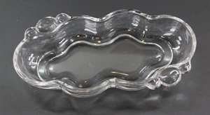 Vintage Clear Glass Freeform Candy/Relish Dish 8.5" L x 4.25" W x 1.5" T - Picture 1 of 5