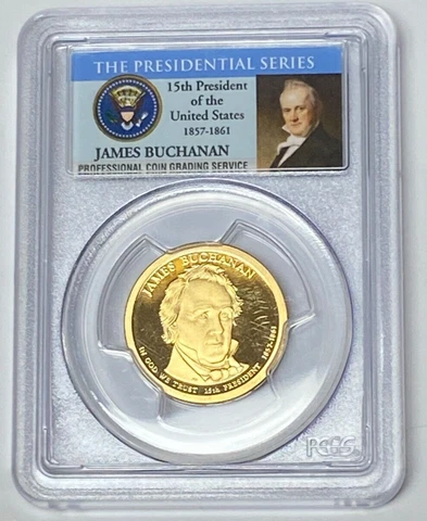 2010 (S) $1 James Buchanan Presidential  Dollar PCGS  PR69 DCAM Cover
