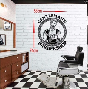 Friseur Hipster Wandbild/Fensteraufkleber/Aufkleber - Bild 1 von 4