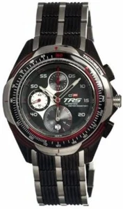 D.Factory Black Label Chronograph Silvertone/Black Mens Watch DFW025CBC - Picture 1 of 2