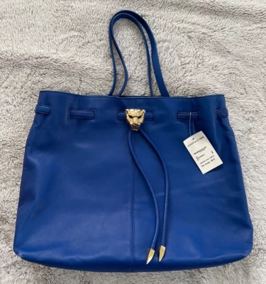 Bolso de Mano ROBERTO CAVALLI Cuero Azul (Cabeza de León) Foto 1 de 4