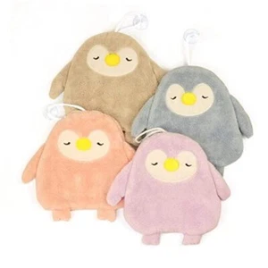 Penguin Hand Towels with Loops (Set of 4) Dish Cloth Hand Dry Four Colors - Picture 1 of 7