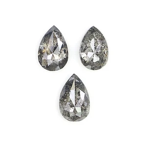 0.48 CT Natural Loose Pear Shape Diamond 4.60 MM Salt And Pepper Diamond LQ2896 - Picture 1 of 8