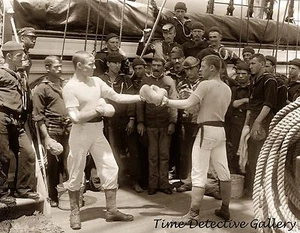 U.S. Navy Boxers - Boxing Match - 1890 - Historic Photo Print - Picture 1 of 1