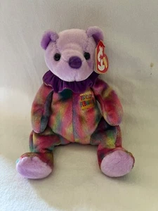 Vintage 2001 TY Beanie Baby - February Birthday Bear- Amethyst - Picture 1 of 7