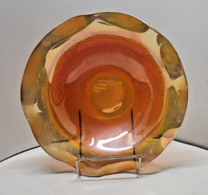 1 Vintage Ringelblume Karneval Depression Glasschale schillernd ~ 9,75" Durchmesser - Bild 1 von 5