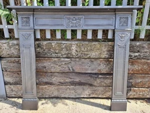 antique cast iron fireplace surround mantlepiece surround dated 1907 EDWARDIAN - Picture 1 of 16