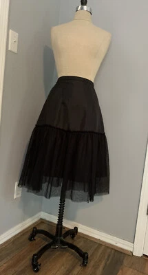 Винтажный 90-х годов Y2K тюль балетная пачка тафта антропология готический балет богемное кокетка пар - Изображение 1 из 4