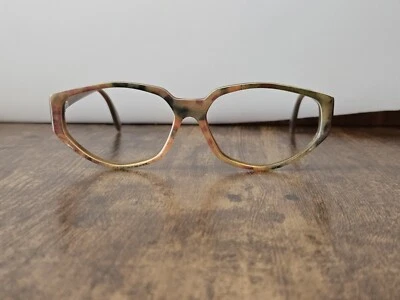 VINTAGE 80S MULTICOLOR BUFFALO HORN EYEGLASSES FRAME HANDMADE IN GERMANY #663 - Image 1 of 4