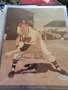 WARREN SPAHN SIGNED AUTOGRAPHED 8x10 PHOTO JSA COA certified - Picture 1 of 3