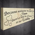 Heaven At Our Wedding Freestanding Wooden Plaque Memorial Table Decoration Sign