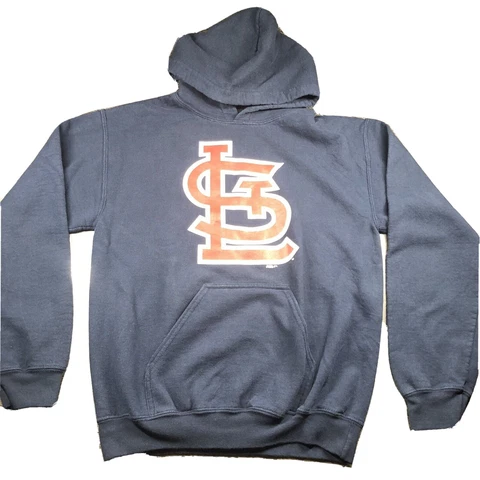 St. Louis Cardinals Hoodie Men's Small Blue Sweatshirt Baseball MLB Graphic Cover