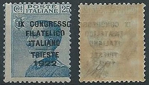 1922 REGNO CONGRESSO FILATELICO 25 CENT MNH ** - T110 - Picture 1 of 1