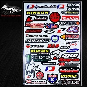 Automotive 30+ Small Sponsor Logo Decal Sticker Motorcycle/Dirt Bike/ATV/Helmet - Picture 1 of 1