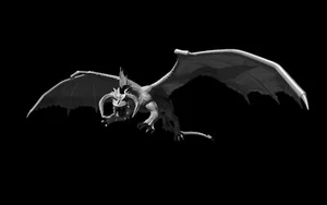 Dragón Negro Antiguo Vuelo para D&D Mazmorras y Dragones Pathfinder DND Mini - Imagen 1 de 1
