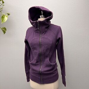 LULULEMON Scuba Thick Full Zip Hooded Jacket Size 4 Purple Sweatshirt