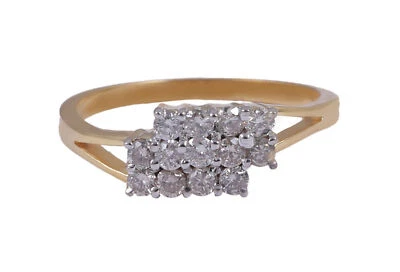 0.43 Cts Round Brilliant Cut Natural Diamonds Anniversary Ring In 585 14K Gold - Image 1 of 3
