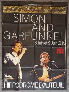 Simon & Garfunkel Large French Poster - Hippodrome d'Auteuil, Paris, June 1982 - Bild 1 von 17