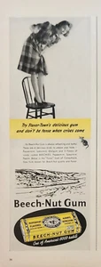 1940 goma de nuez de haya anuncio vintage probar sabor ciudades delicioso chicle no estés tenso - Imagen 1 de 2