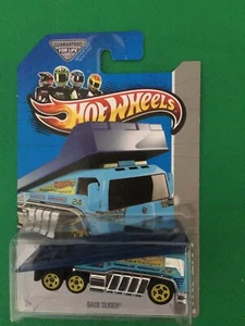 Hot Wheels HW City Series Back Slider (Aqua / Light Blue) New On Card 2013 B159 - Picture 1 of 6