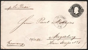 Antique BRAZIL CORREIO 200rs postal stationery posted in 1882 BRASIL to GERMANY - Picture 1 of 2