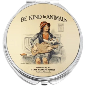 Be Kind to Animals Compact with Mirrors - Perfect for your Pocket or Purse - Picture 1 of 2