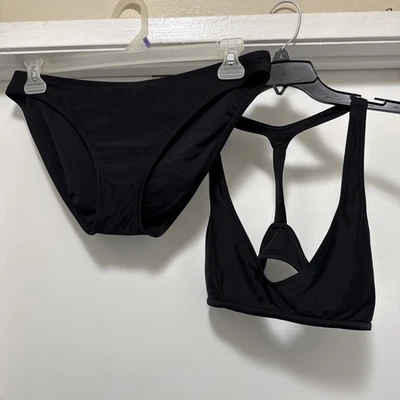 Patagonia Bikini Top Size Large Bottom Size XL Set Black - Image 1 of 4