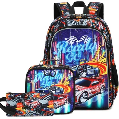 Mochila para niños, mochilas para niños estampados de dibujos animados mochila escolar para niños niños te... Foto 1 de 4